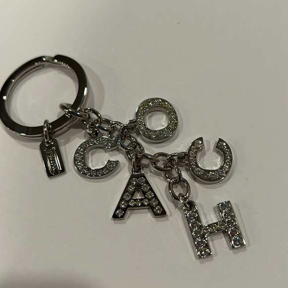 NWOT COACH Vintage Crystal Pave Diamond
Silver Purse Charm Keychain Fob - Picture 4 of 4